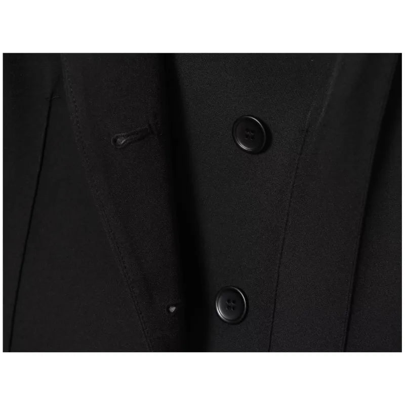 Black Tailored Blazer Dress for Women Elegant Minimalist