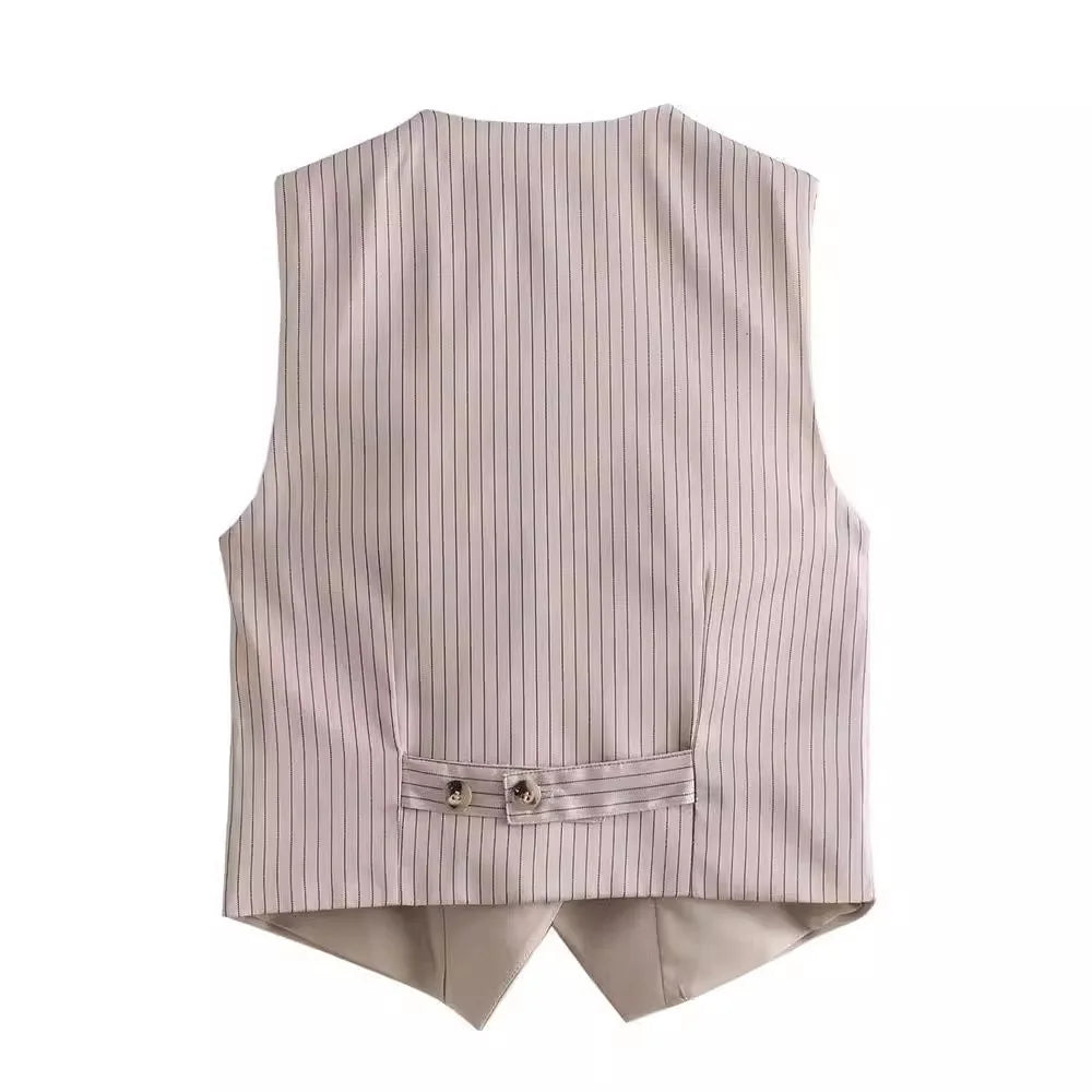 Women's Elegant Tailored Vest and Pants Set