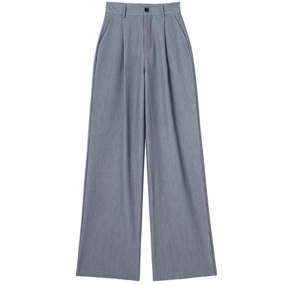 Women's Straight Leg Tailored Trousers, Elegant, Comfortable, Neutral Colors