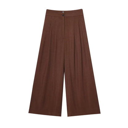 Women's Fashion pants and blouse set, consisting of a sleeveless blouse with a V-neck and tie detail, ideal for spring/summer.