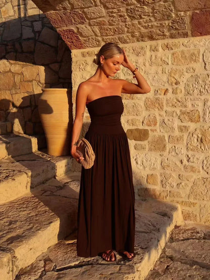 Women's Strapless Maxi Dress