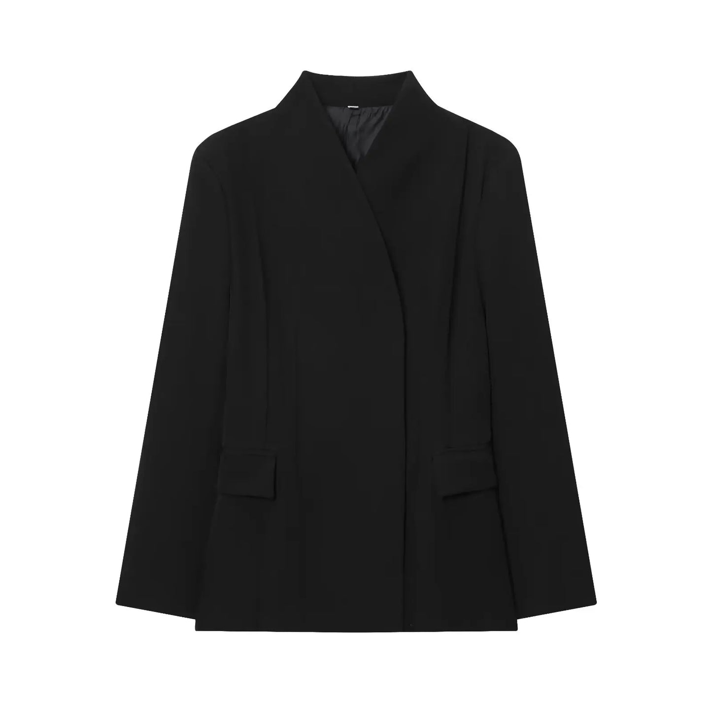 Black Tailored Blazer Dress for Women Elegant Minimalist