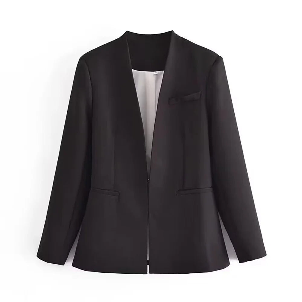 Women's Formal Suit: Blazer and Tailored Trousers with Belt
