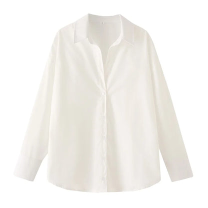 Women's Striped Casual Elegant Shirt, Button-Down Dress Shirt, Long-Sleeved Striped Blouse