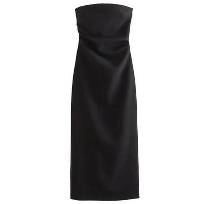 Elegant Minimalist Strapless Long Dress