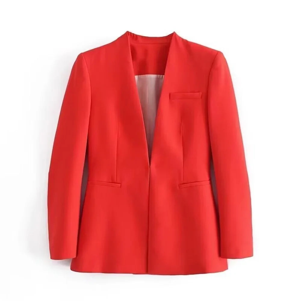 Women's Formal Suit: Blazer and Tailored Trousers with Belt