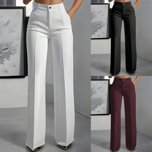 Women's Tailored Wide Leg Dress Pants with High Waist, Premium Fabric