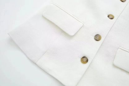 Women's classic vest and wide-leg pants set