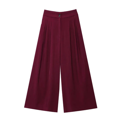 Women's Fashion pants and blouse set, consisting of a sleeveless blouse with a V-neck and tie detail, ideal for spring/summer.