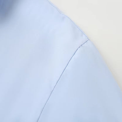 Women's Striped Casual Elegant Shirt, Button-Down Dress Shirt, Long-Sleeved Striped Blouse